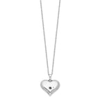 Sentimental Expressions Sterling Silver  Without You Hear Ash Holder 18 Inch Necklace