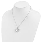 Sentimental Expressions Sterling Silver  Without You Hear Ash Holder 18 Inch Necklace