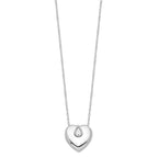 Sentimental Expressions Sterling Silver Rhodium-plated CZ Missing You Ash Holder 18 Inch Necklace