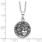 Sentimental Expressions Sterling Silver  Antiqued In My Heart Ash Holder 18 Inch Necklace