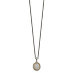 Shey Couture Sterling Silver with 14K Accent 18 Inch Antiqued Diamond Necklace