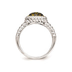 Sterling Silver w/14k and Black Rhodium Citrine Ring