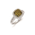 Sterling Silver w/14k and Black Rhodium Citrine Ring