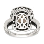 Shey Couture Sterling Silver with 14K Accent Antiqued Mother Of Pearl Ring
