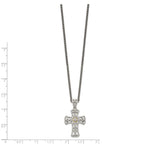 Shey Couture Sterling Silver with 14K Accent 18 Inch Diamond Cross Necklace