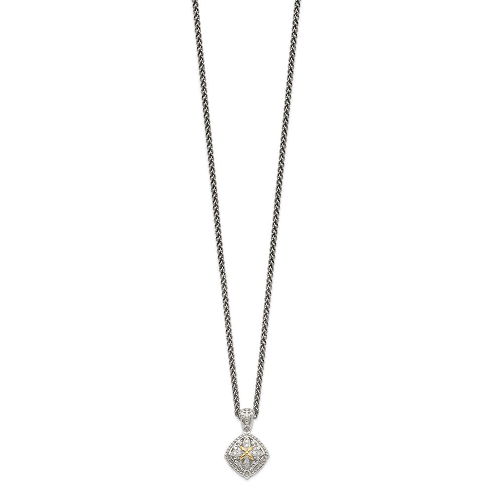Shey Couture Sterling Silver with 14K Accent 18 Inch Diamond Necklace
