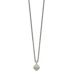 Shey Couture Sterling Silver with 14K Accent 18 Inch Diamond Necklace