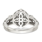 Shey Couture Sterling Silver Rhodium-plated with 14K Accent Diamond Ring