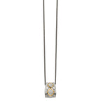Shey Couture Sterling Silver Antiqued with 14K Accent Diamond 18 Inch Necklace