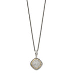 Shey Couture Sterling Silver with 14K Accent 18 Inch Antiqued Diamond Necklace