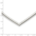 Sterling Silver 4mm Cubetto V-shaped Necklace