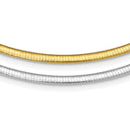 Sterling Silver Flash Gold-plated Reversible 3mm Cubetto Chain