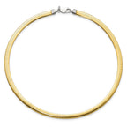 Sterling Silver Flash Gold-plate Reversible 5.75mm Cubetto Chain