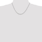 Sterling Silver 2mm Diamond-cut Round Box Chain