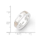 SS White Ice .01ct Diamond and MOP Ring