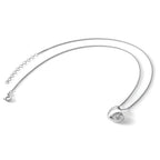 White Ice Sterling Silver Rhodium-plated 18 Inch Diamond Open Heart Necklace with 2 Inch Extender