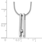 White Ice Sterling Silver Rhodium-plated 18 Inch Diamond Necklace with 2 Inch Extender