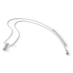 White Ice Sterling Silver Rhodium-plated 18 Inch Diamond Crossover Necklace with 2 Inch Extender