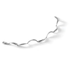 White Ice Sterling Silver Rhodium-plated Satin and Polished Diamond 7.5 Inch Bracelet with 1 Inch Extender