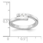 White Ice Sterling Silver Rhodium-plated Diamond Ring