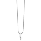 White Ice Sterling Silver Rhodium-plated 18 Inch Diamond Necklace with 2 Inch Extender