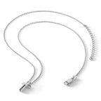 White Ice Sterling Silver Rhodium-plated 18 Inch Diamond Cross Necklace with 2 Inch Extender