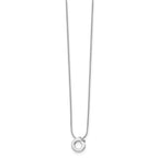 White Ice Sterling Silver Rhodium-plated 18 Inch Open Circle Diamond Necklace with 2 Inch Extender