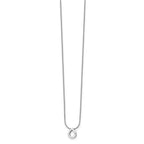 White Ice Sterling Silver Rhodium-plated 18 Inch Diamond Teardrop Necklace with 2 Inch Extender