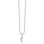 White Ice Sterling Silver Rhodium-plated 18 Inch Diamond Necklace with 2 Inch Extender