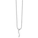White Ice Sterling Silver Rhodium-plated 18 Inch Diamond Necklace with 2 Inch Extender