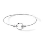 White Ice Sterling Silver Rhodium-plated Diamond Bangle