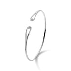White Ice Sterling Silver Rhodium-plated Diamond Bangle