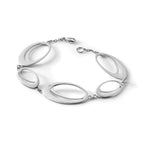 White Ice Sterling Silver Rhodium-plated Diamond 7 Inch Fancy Ovals Bracelet
