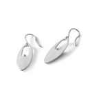 White Ice Sterling Silver Rhodium-plated Diamond Shepherd Hook Dangle Earrings