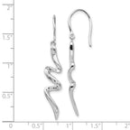 White Ice Sterling Silver Rhodium-plated Diamond Shepherd Hook Dangle Earrings