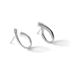 White Ice Sterling Silver Rhodium-plated Diamond Post Earrings