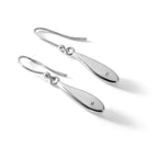 White Ice Sterling Silver Rhodium-plated Diamond Shepherd Hook Dangle Earrings