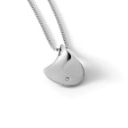 White Ice Sterling Silver Rhodium-plated 18 Inch Diamond Teardrop Necklace with 2 Inch Extender