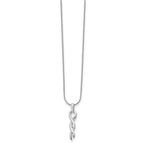 White Ice Sterling Silver Rhodium-plated Diamond 18 Inch Twist Necklace with 2 Inch Extender