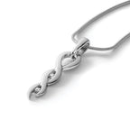 White Ice Sterling Silver Rhodium-plated Diamond 18 Inch Twist Necklace with 2 Inch Extender