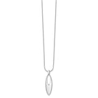 White Ice Sterling Silver Rhodium-plated 18 Inch Diamond Necklace with 2 Inch Extender