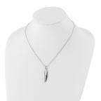 White Ice Sterling Silver Rhodium-plated 18 Inch Diamond Necklace with 2 Inch Extender