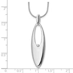 White Ice Sterling Silver Rhodium-plated 18 Inch Diamond Necklace with 2 Inch Extender