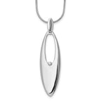 White Ice Sterling Silver Rhodium-plated 18 Inch Diamond Necklace with 2 Inch Extender