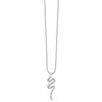 White Ice Sterling Silver Rhodium-plated 18 Inch Diamond Necklace with 2 Inch Extender