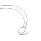 White Ice Sterling Silver Rhodium-plated 18 Inch Diamond Open Oval Necklace with 2 Inch Extender
