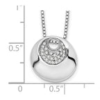 White Ice Sterling Silver Rhodium-plated 18 Inch Diamond Necklace with 2 Inch Extender