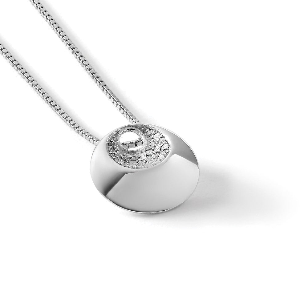 White Ice Sterling Silver Rhodium-plated 18 Inch Diamond Necklace with 2 Inch Extender