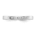 White Ice Sterling Silver Rhodium-plated Chanel-set Diamond Ring