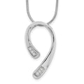 White Ice Sterling Silver Rhodium-plated 18 Inch Diamond Necklace with 2 Inch Extender